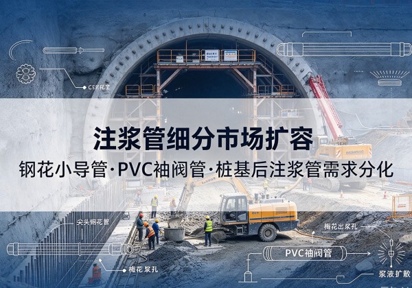 水富注浆管细分市场扩容，隧道钢花小导管、PVC 袖阀管、桩基后注浆管需求分化